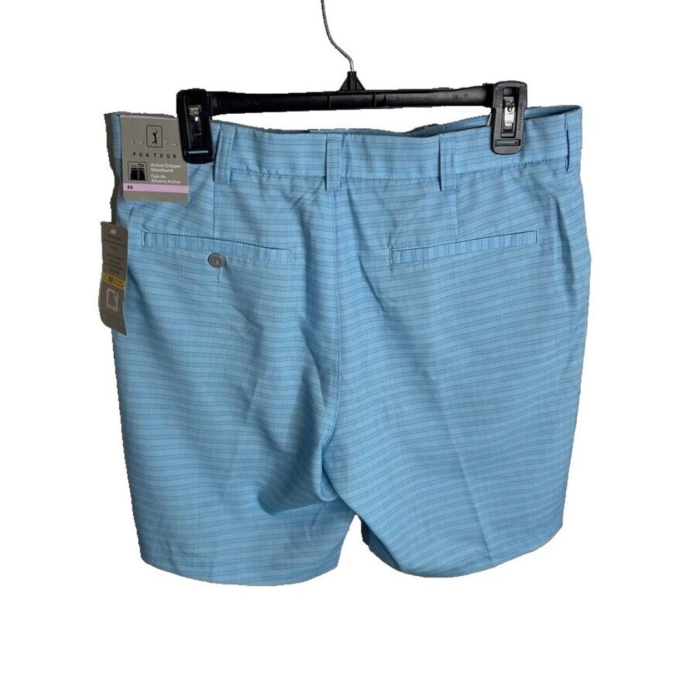 Pga Tour $68 Men's Striped 8" Golf Shorts - Ethereal Blue Size 30 - Picture 6 of 12